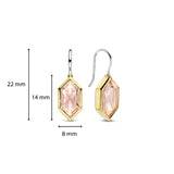 Ti Sento Hexagonal Champagne CZ Drop Earrings SALE