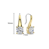 Ti Sento Tapered Claw CZ Drop Earrings SALE