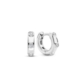 Ti Sento Studded Rubover CZ Hoop Earrings SALE