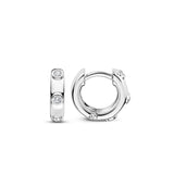 Ti Sento Studded Rubover CZ Hoop Earrings SALE