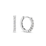 Ti Sento Claw Set CZ Small Tennis Hoop Earrings 14mm