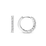 Ti Sento Claw Set CZ Small Tennis Hoop Earrings 14mm