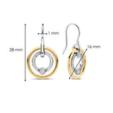 Ti Sento Small Concentric Circle Drop Earrings