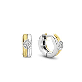 Ti Sento Duo CZ Hoop Earrings