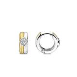 Ti Sento Duo CZ Hoop Earrings