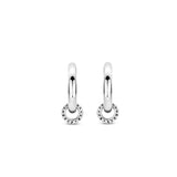 Ti Sento Rounded Hoop Twist Charm Earrings