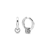 Ti Sento Rounded Hoop Twist Charm Earrings