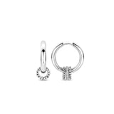 Ti Sento Rounded Hoop Twist Charm Earrings