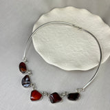 Natural Cherry Amber Pebble Collar Necklace