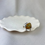 Natural Green Amber Wraparound Ring