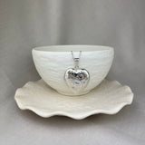 Silver Hand Engraved Heart Locket