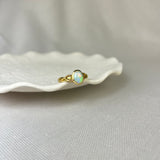 18ct Yellow Gold Opal Solitaire Celtic Weave Ring