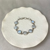 Sterling Silver Handmade Moonstone Bracelet