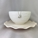 Sterling Silver Chunky Curl CZ Necklace