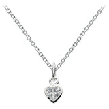 Dew Small Heart CZ Pendant