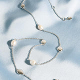 Kit Heath Coast Pebble Pearl Station Necklace 18"