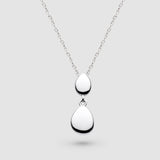 Kit Heath Coast Pebble Twin Droplet Necklace 18"