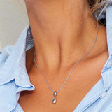 Kit Heath Coast Pebble Twin Droplet Necklace 18"