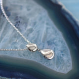 Kit Heath Coast Pebble Twin Droplet Necklace 18"