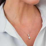 Kit Heath Coast Pebble Glisten Pavé Necklace 18"