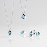Kit Heath Coast Pebble Blue Topaz Necklace