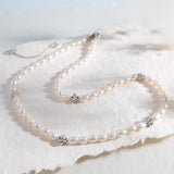 Kit Heath Blossom Flyte Honey Flower Pearl Station Necklace