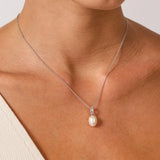 Kit Heath Revival Classic Pearl Glitz CZ Necklace 18"