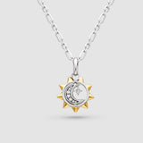 Kit Heath Céleste Sun, Moon & Star Spinner Necklace 18"