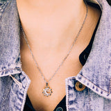 Kit Heath Céleste Sun, Moon & Star Spinner Necklace 18"