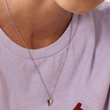 Kit Heath Desire Kiss Midi Heart Ball Chain Necklace 18"