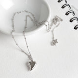 Kit Heath Desire Kiss Midi Heart Ball Chain Necklace