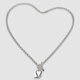 Kit Heath Desire Love Duet Heart T-Bar Necklace 16"