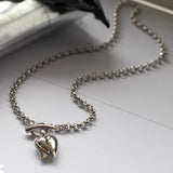 Kit Heath Desire Love Duet Heart T-Bar Necklace 16"
