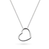 Kit Heath Love Silver Heart Outline Necklace