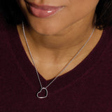 Kit Heath Love Silver Heart Outline Necklace