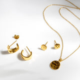 Kit Heath Mirage Reflect Golden Round Disc Mini Necklace