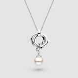 Kit Heath Bevel Trilogy Drop Pearl Necklace 18"