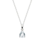 Dew Silver Pear Shape CZ Pendant