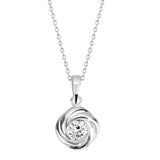 Dew CZ Swirl Pendant