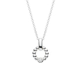 Dew Beaded Open Circle CZ Pendant