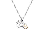 Dew Duck and Duckling Gold Plate Pendant SALE