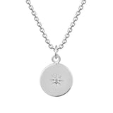Dew Mini Star Set Disc CZ Pendant