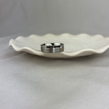 Titanium Diamond Brilliant Cut Band Ring 7mm SALE