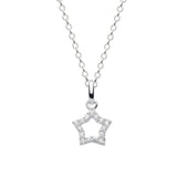 Dew Silver Open Star CZ Pendant