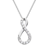 Dew Infinity Twist CZ Pendant