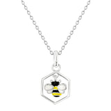 Dew Enamel Bee & Comb Pendant