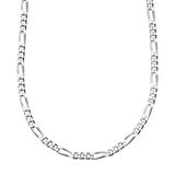 Dew Silver Figaro Chain Necklace 18"