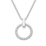 Dew CZ Open Circle Bar Pendant