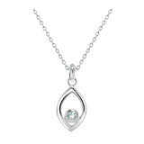 Dew Open Marquise Blue Topaz Pendant