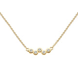 Dew Gold Plate Scatter CZ Necklace 18"